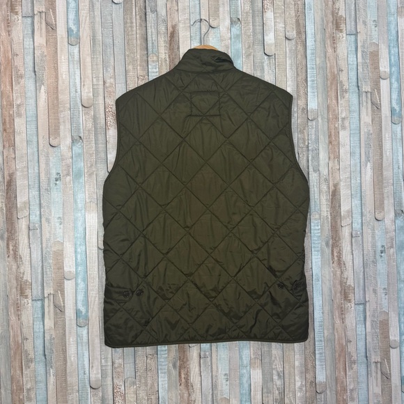 J Crew L Mens Green Broadmoor Quilted Vest Softshell Primaloft Windbreaker $148 - Picture 5 of 9